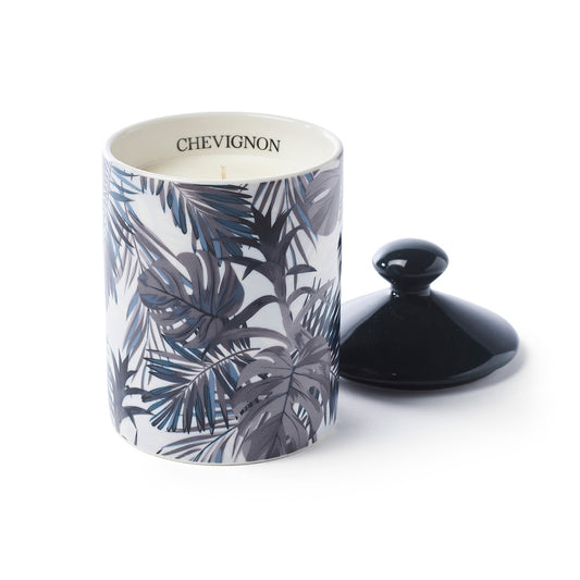 Scented candle in porcelain cup Jungle - Blue - Fig - 315 g