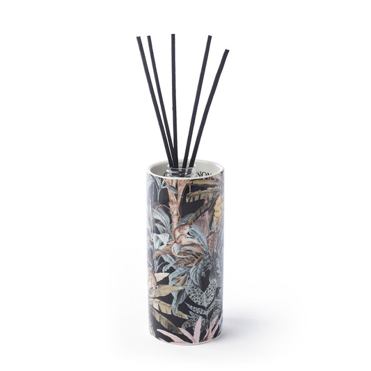 Fragrance sticks in porcelain holder Jungle monkey - Black - Jasmin & Ylang - 100 ml