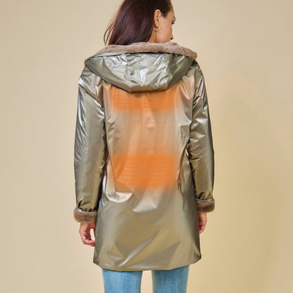 Heated reversible long jacket - Lyra Gold