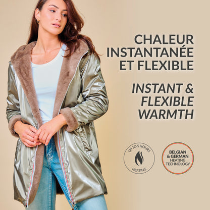 Heated reversible long jacket - Lyra Gold