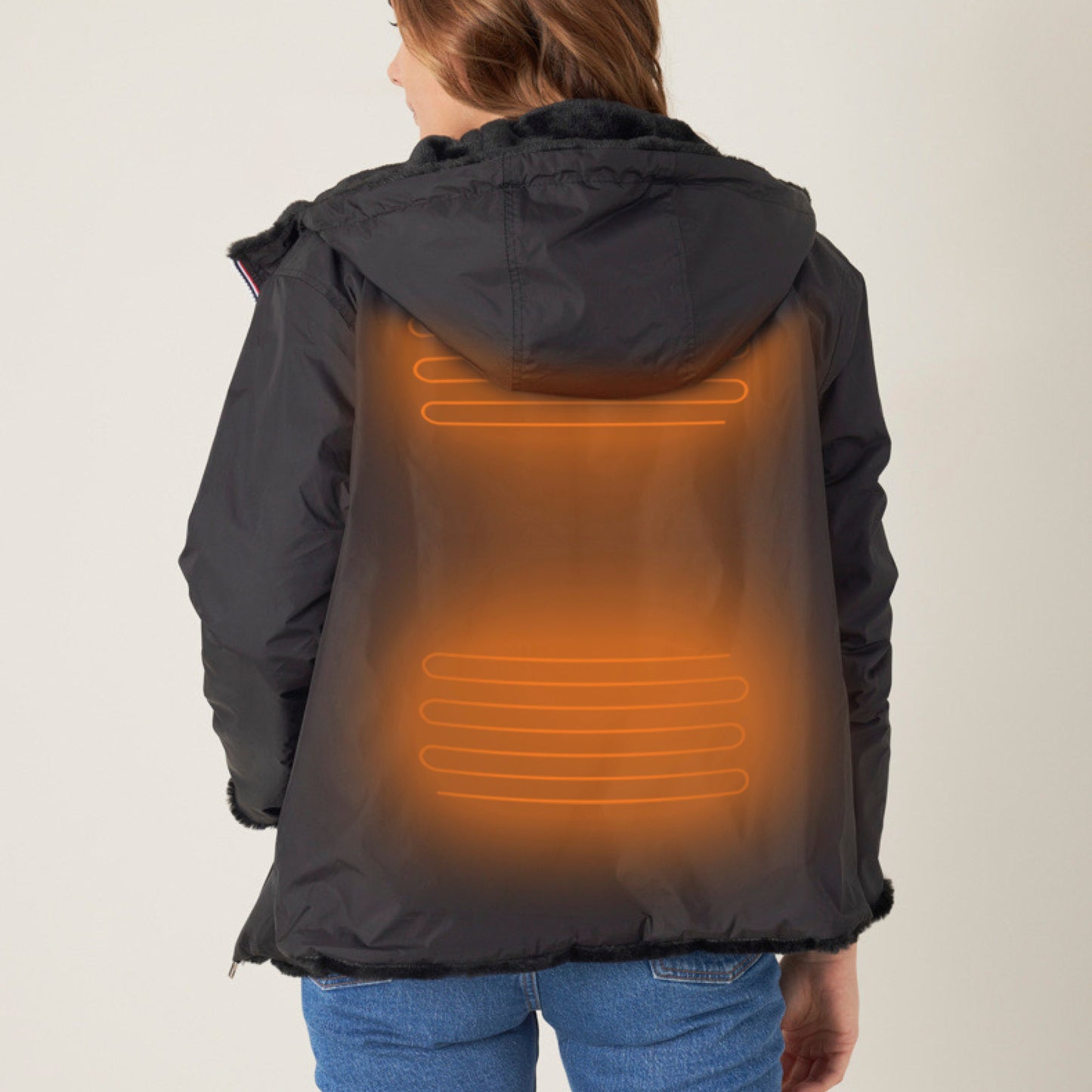 Heated reversible jacket - Margaux Black