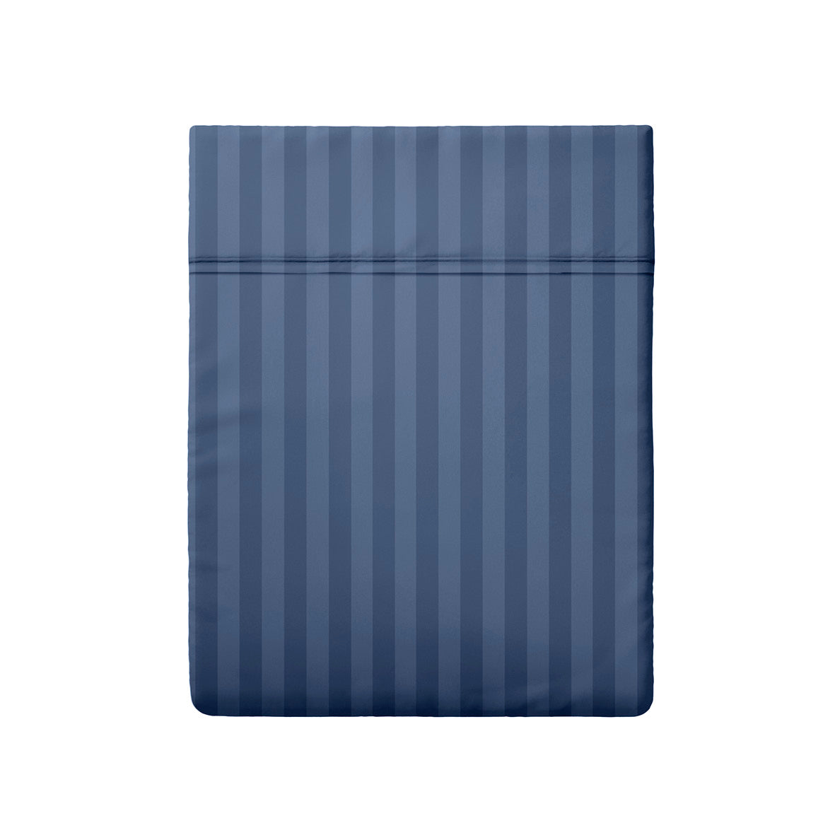 Drap plat satin de coton - Jacquard stripe Bleu