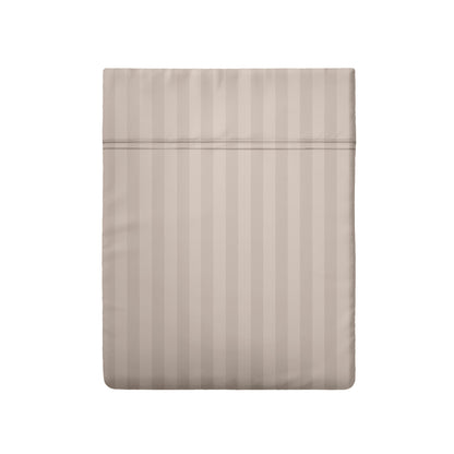 Drap plat satin de coton - Jacquard stripe Taupe