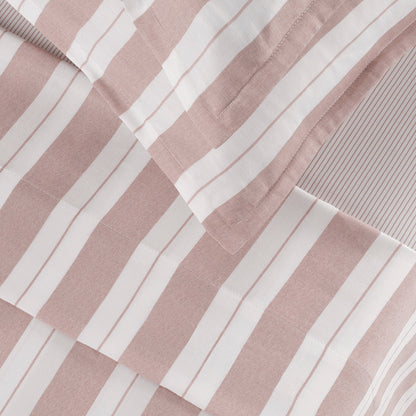 Duvet cover + pillowcase(s) cotton satin - Chloé Old pink