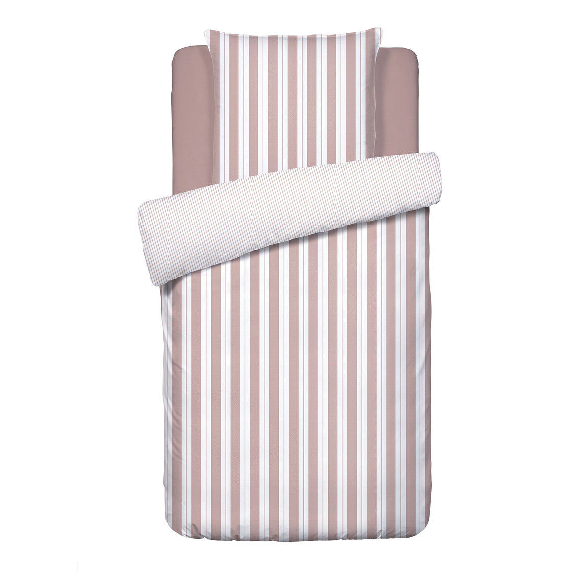 Duvet cover + pillowcase(s) cotton satin - Chloé Old pink