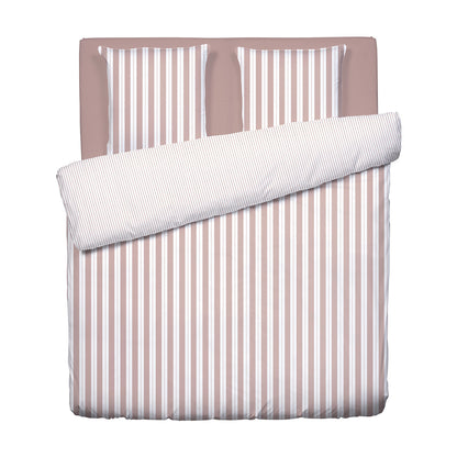 Duvet cover + pillowcase(s) cotton satin - Chloé Old pink