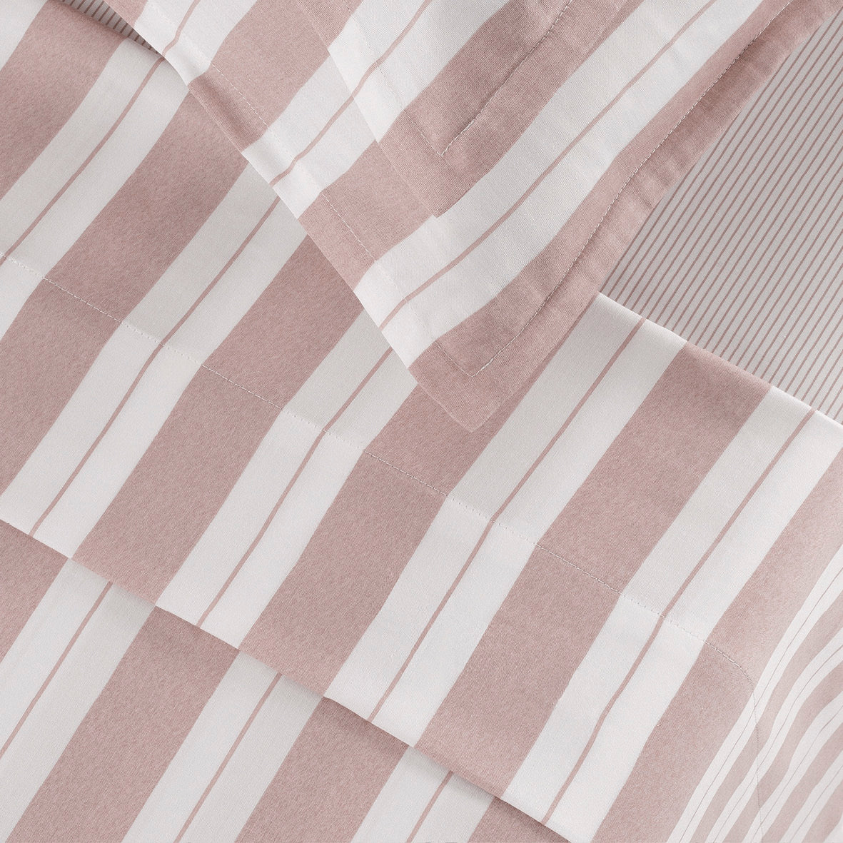 Drap plat satin de coton - Chloé Vieux rose