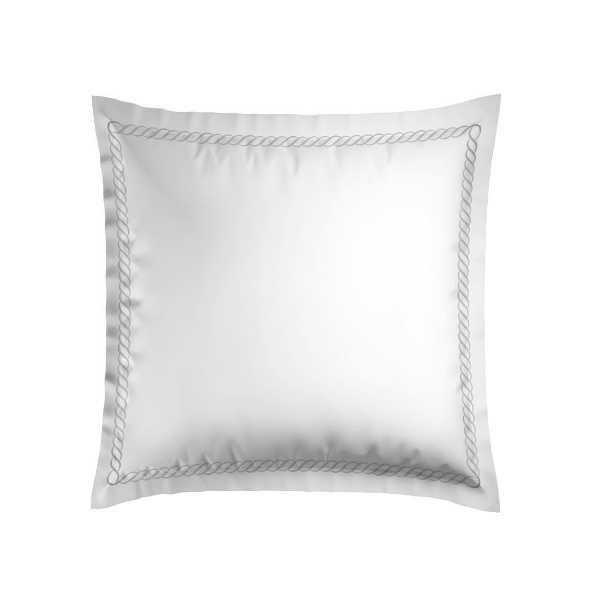 Taie(s) d'oreiller satin de coton - Eclat de soie Gris / Blanc