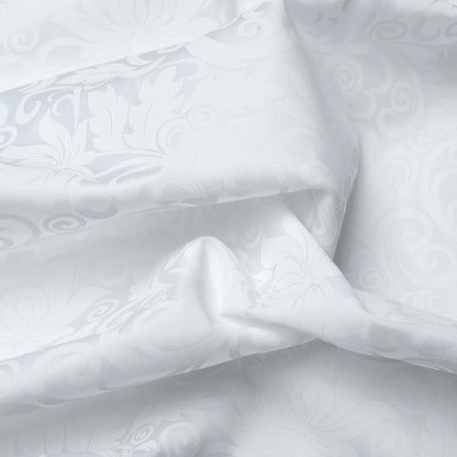 Duvet cover + pillowcase cotton satin - Mélodie impériale White