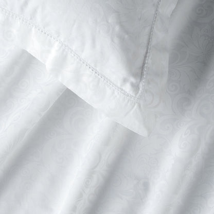 Taie(s) d'oreiller satin de coton - Mélodie impériale Blanc