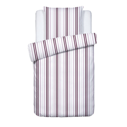 Duvet cover + pillowcase cotton satin - Elsa Purple / White
