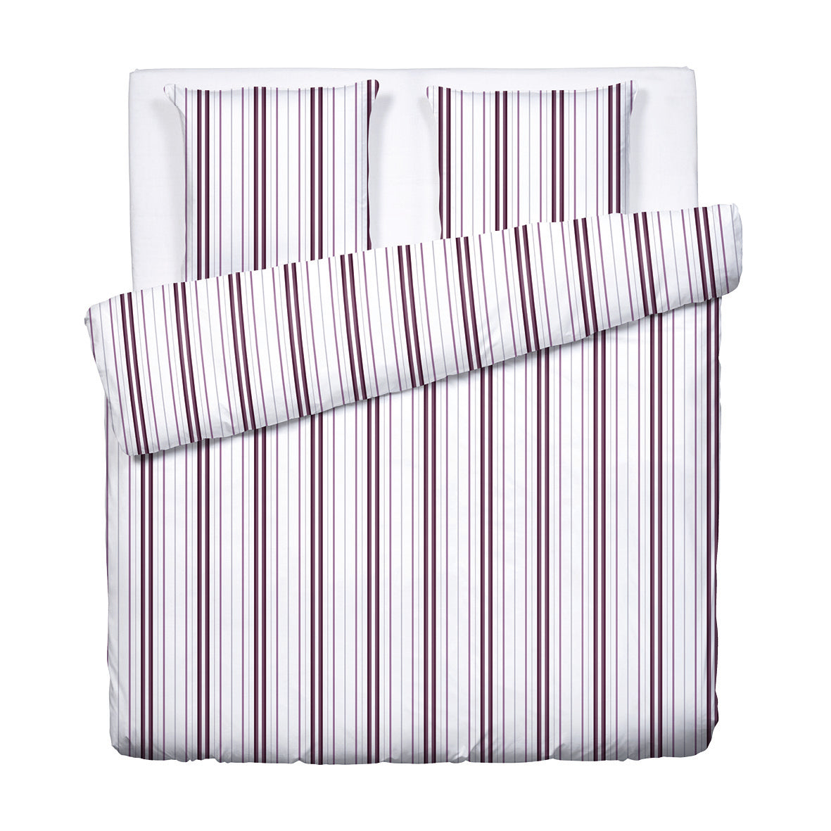 Sheet set cotton satin - Elsa Purple / White