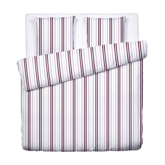 Sheet set cotton satin - Elsa Purple / White