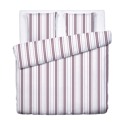 Duvet cover + pillowcase cotton satin - Elsa Purple / White
