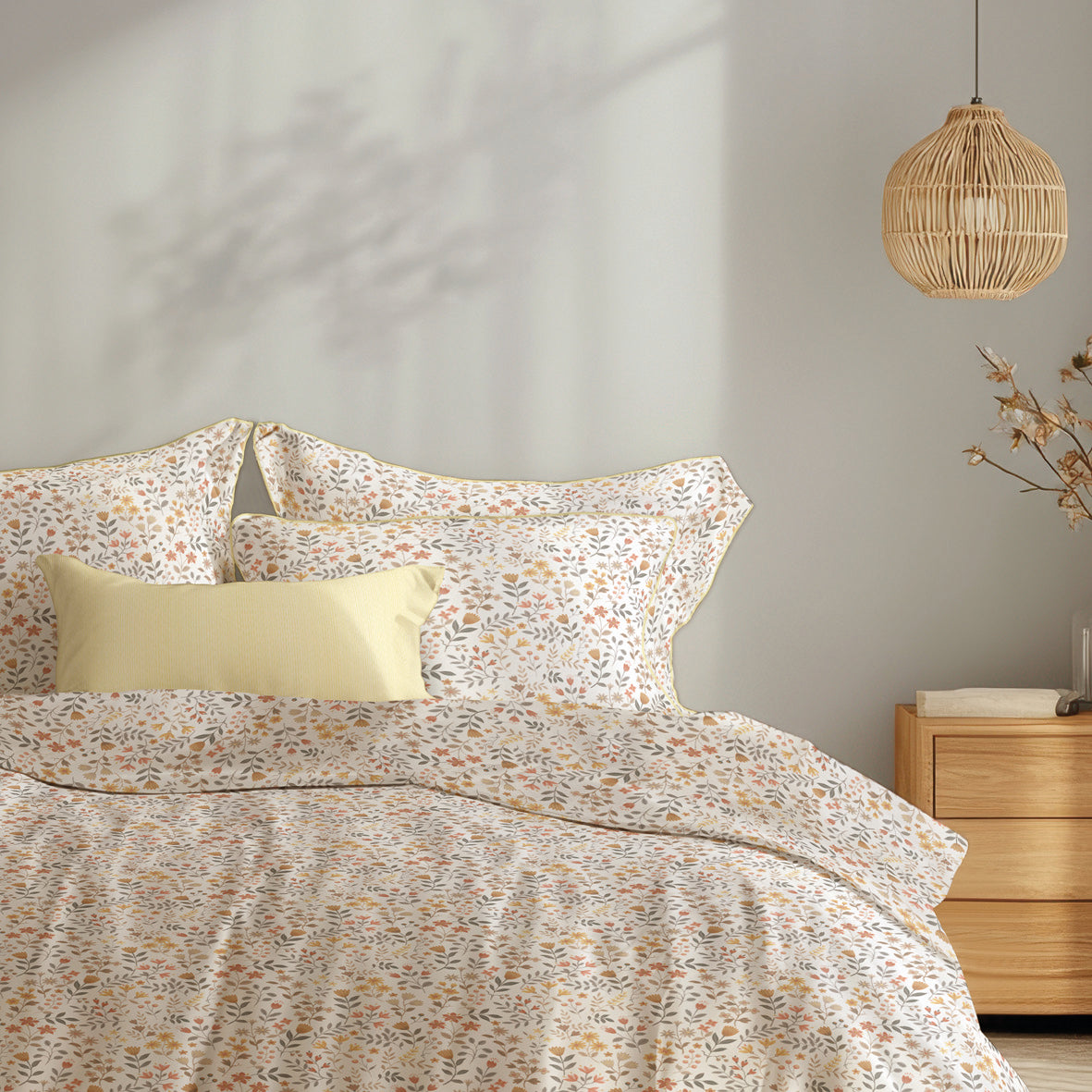 Duvet cover + pillowcase cotton satin - Havre d'ambre White