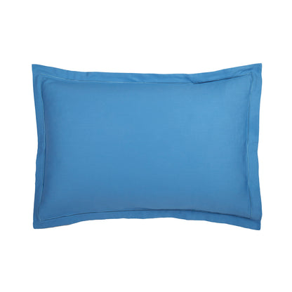 Taie(s) d'oreiller satin de coton - Uni 1 baratta Bleu 05