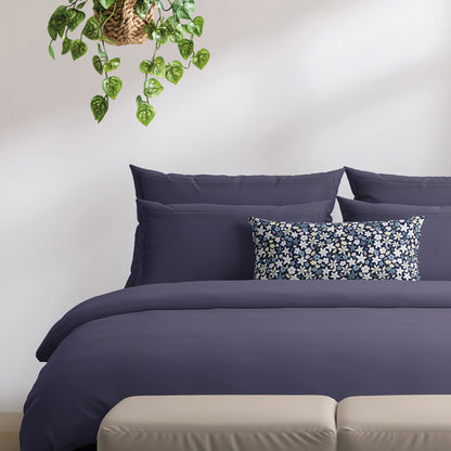 Taie(s) d'oreiller satin de coton - Uni 1 baratta Bleu 06