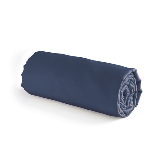 Fitted sheet cotton satin - Uni Blue 06