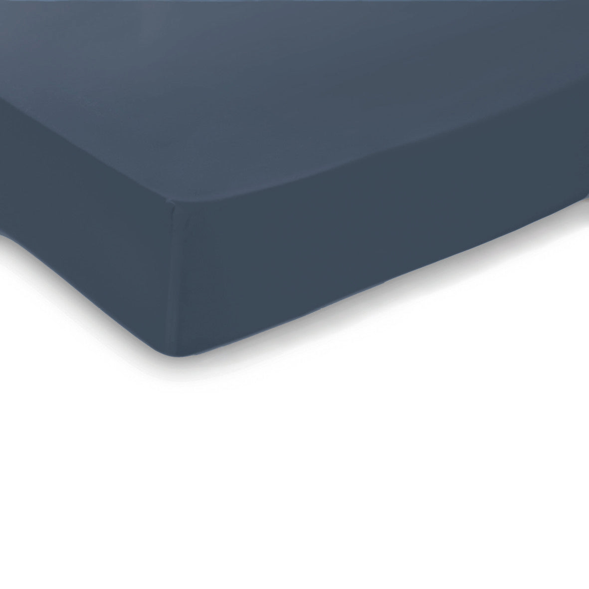 Fitted sheet cotton satin - Uni Blue 06