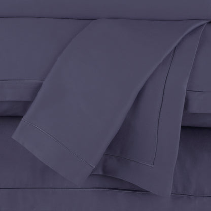 Drap plat satin de coton - Uni 1 baratta Bleu 06