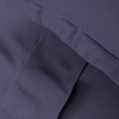 Drap plat satin de coton - Uni 1 baratta Bleu 06