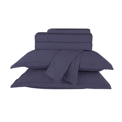 Sheet set cotton satin - Uni 1 baratta Blue 06
