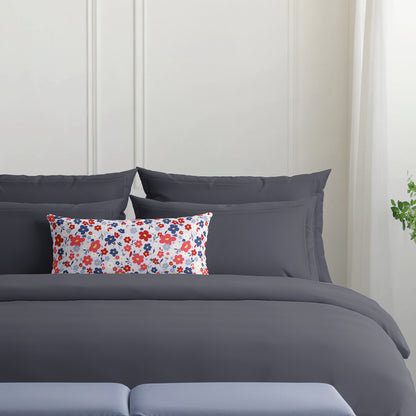 Taie(s) d'oreiller satin de coton - Uni 1 baratta Bleu 07