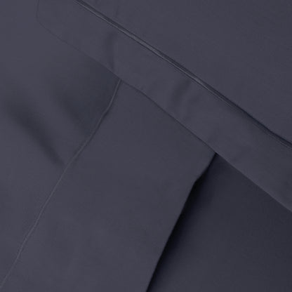 Drap plat satin de coton - Uni 1 baratta Bleu 07