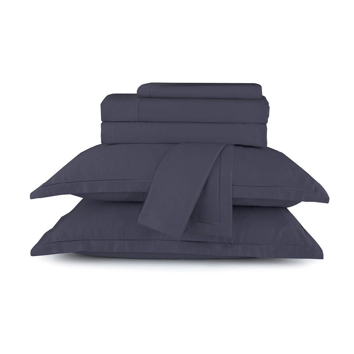 Ensemble de draps satin de coton - Uni 1 baratta Bleu 07