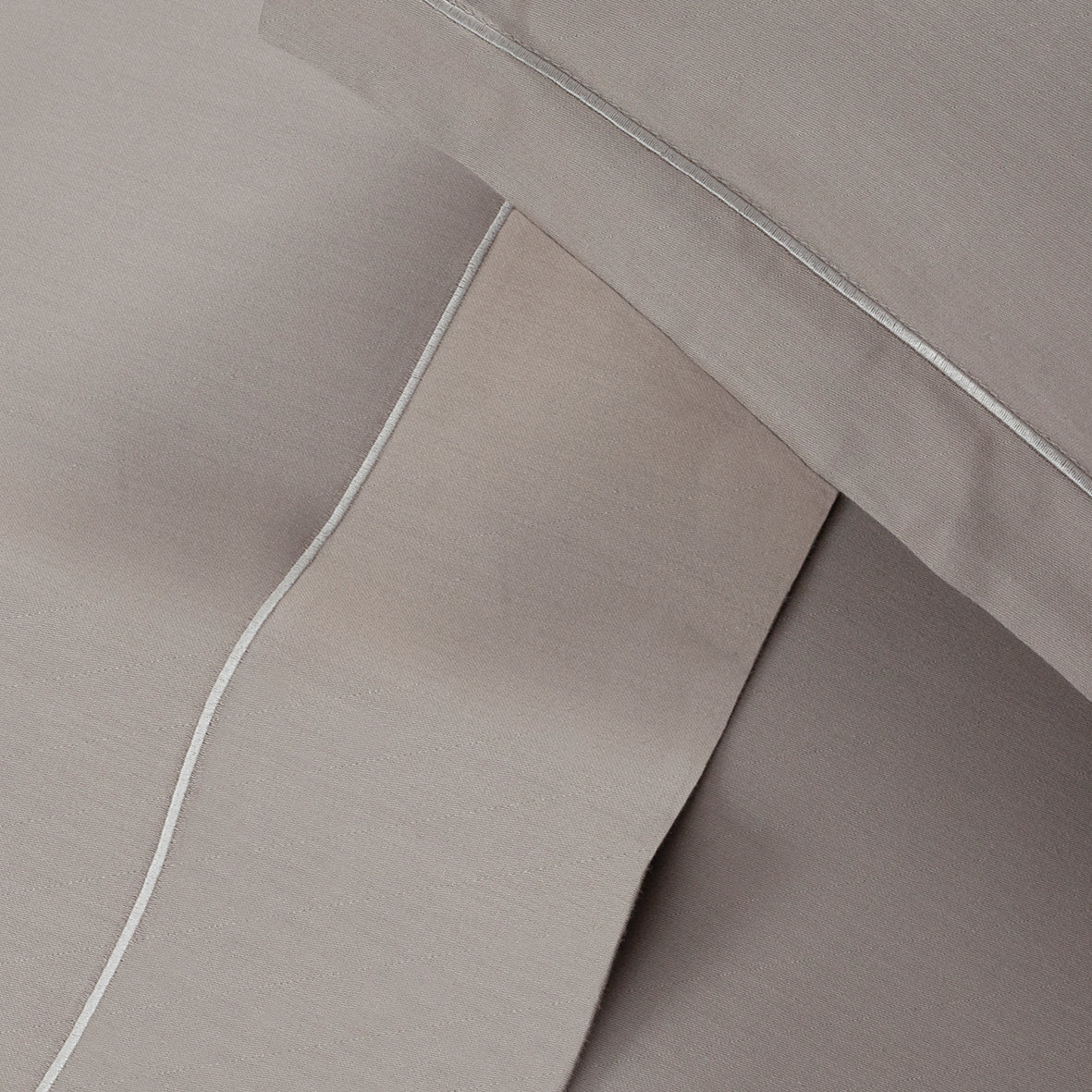 Drap plat satin de coton - Uni 1 baratta Taupe 01