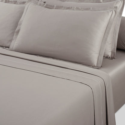 Drap plat satin de coton - Uni 1 baratta Taupe 01