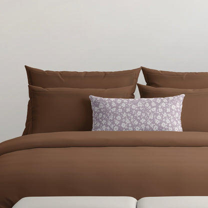 Taie(s) d'oreiller satin de coton - Uni 1 baratta Brun 01