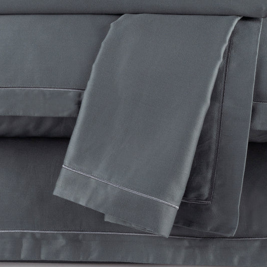 Drap plat satin de coton - Uni 1 baratta Gris 02