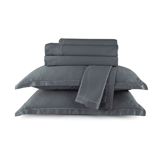 Ensemble de draps satin de coton - Uni 1 baratta Gris 02