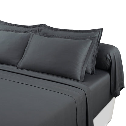 Ensemble de draps satin de coton - Uni 1 baratta Gris 02