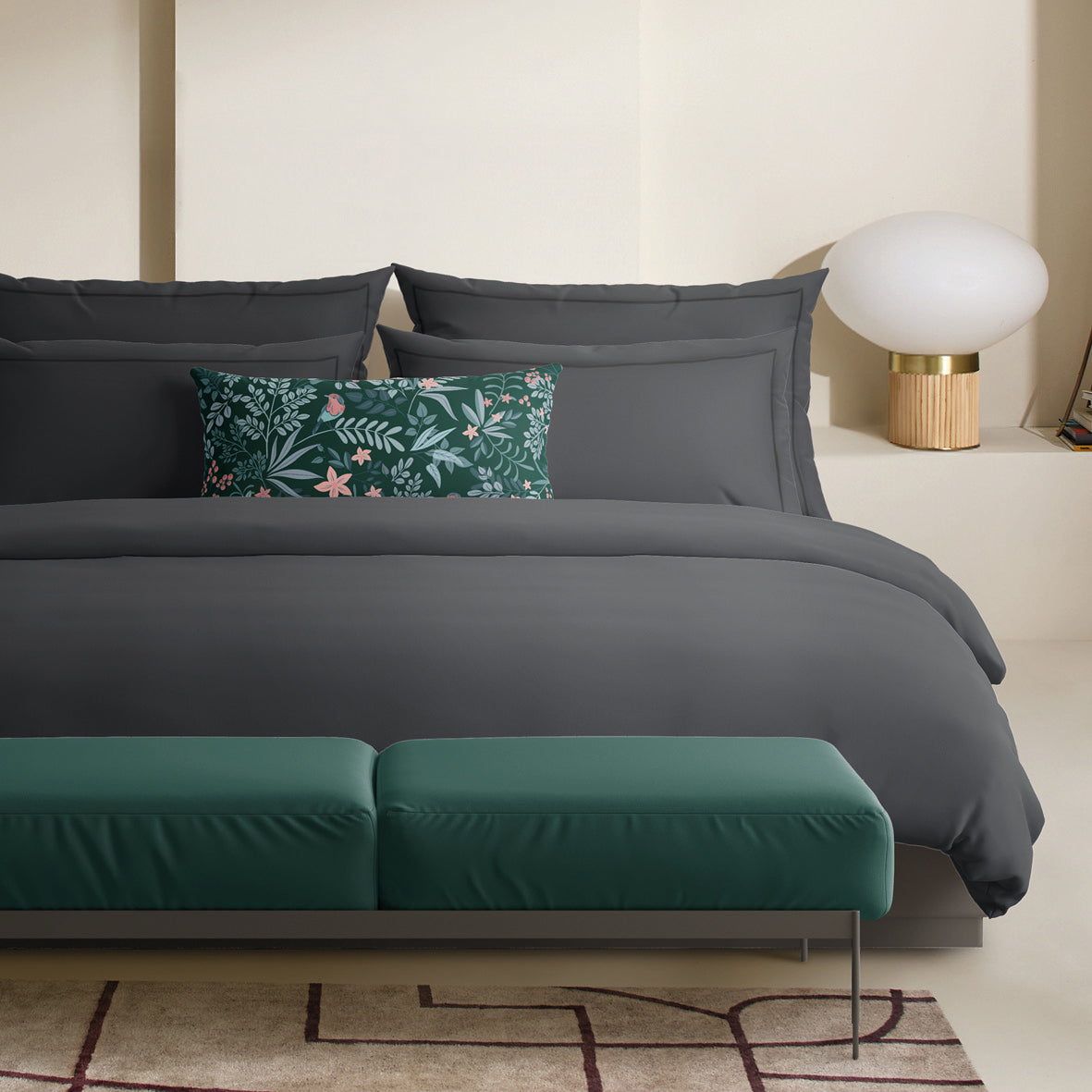 Pillowcase cotton satin - Uni 1 baratta Grey 03