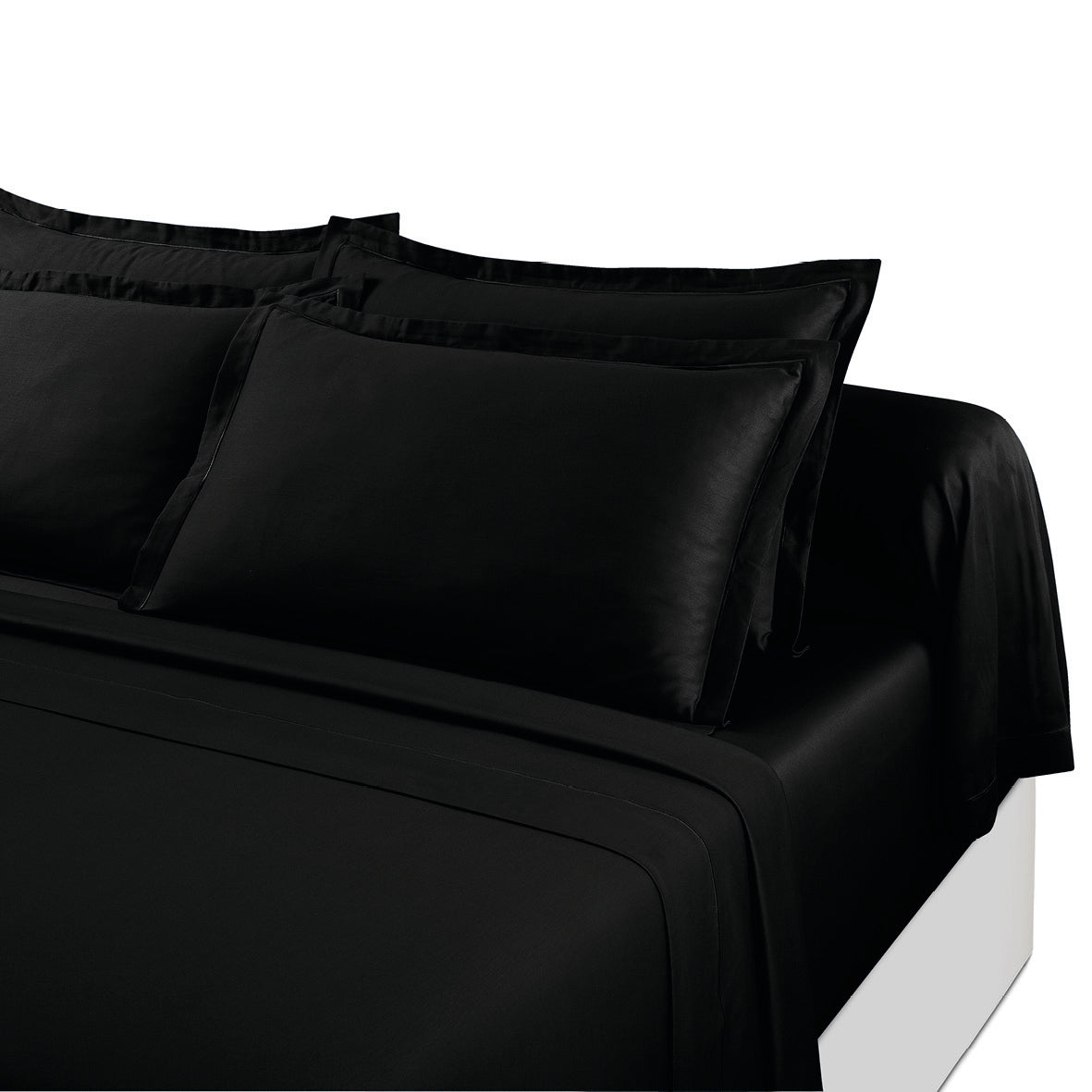 Ensemble de draps satin de coton - Uni 1 baratta Gris 03