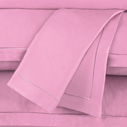 Drap plat satin de coton - Uni 1 baratta Rose 04