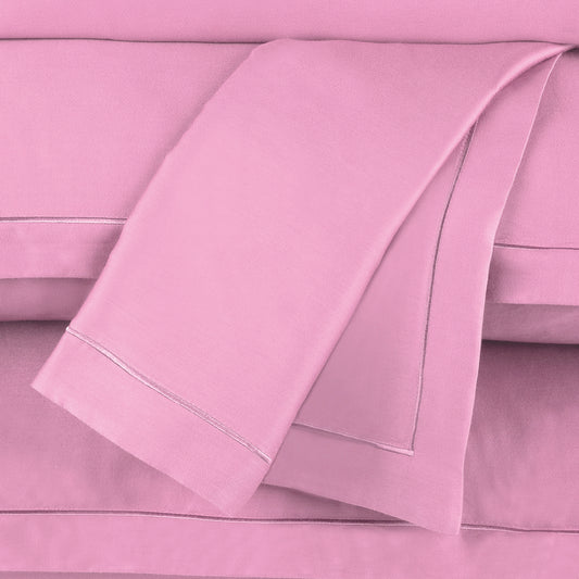 Drap plat satin de coton - Uni 1 baratta Rose 04