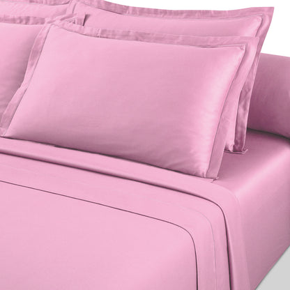 Drap plat satin de coton - Uni 1 baratta Rose 04