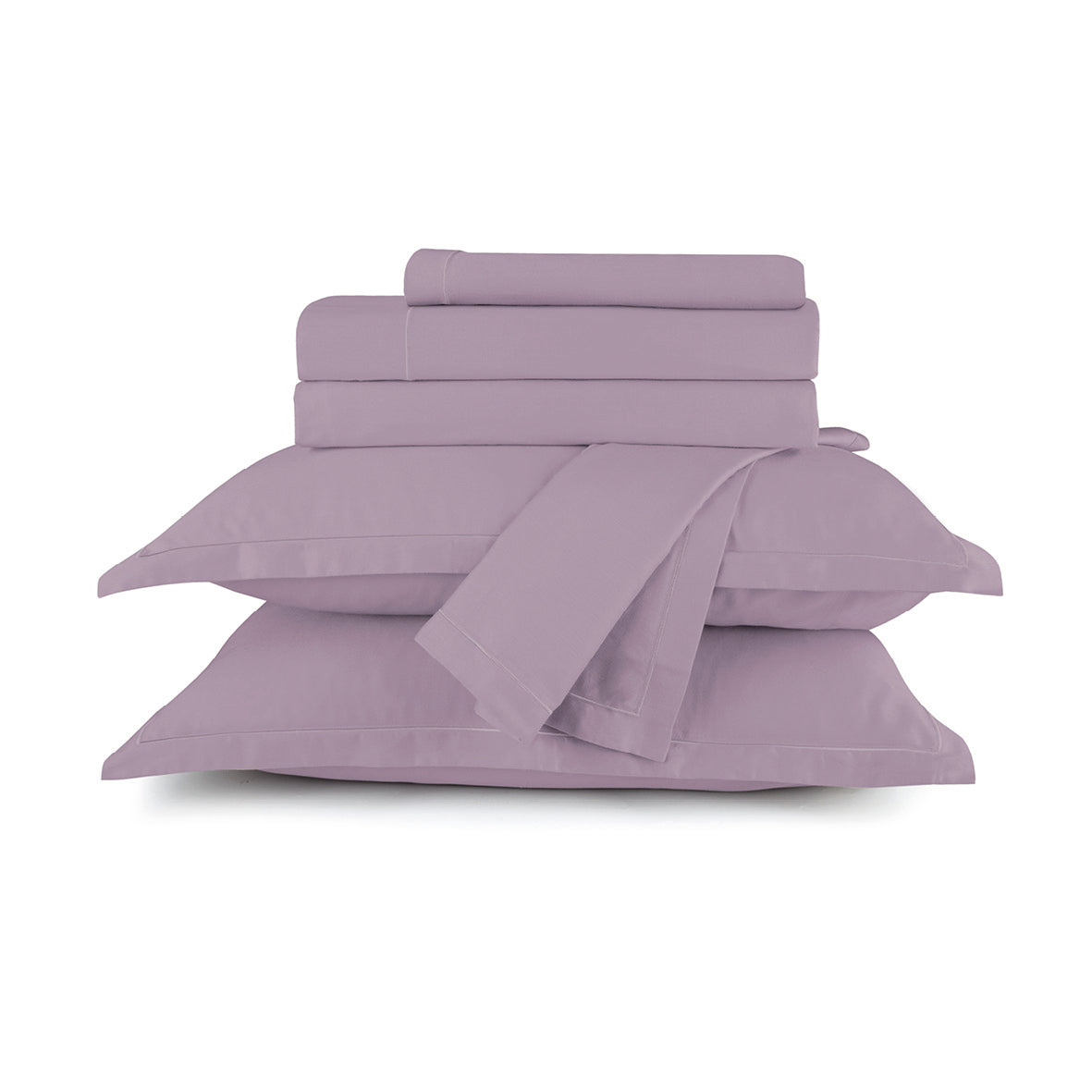 Ensemble de draps satin de coton - Uni 1 baratta Violet 01