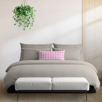 Pillowcase cotton satin - Uni 1 baratta Taupe 01