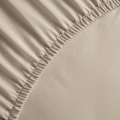 Fitted sheet cotton satin - Uni Taupe 01