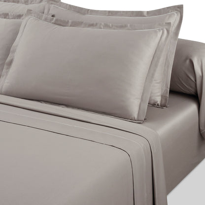 Ensemble de draps satin de coton - Uni 1 baratta Taupe 01