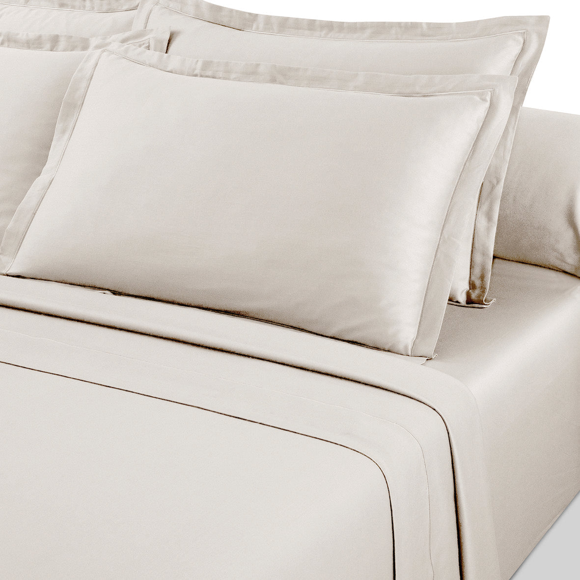 Drap plat satin de coton - Uni 1 baratta Taupe 05