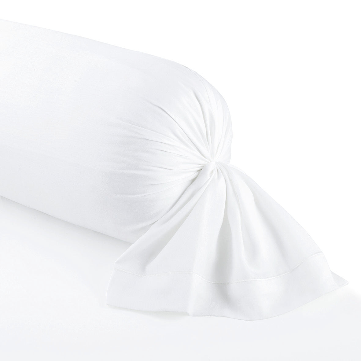 Taie d'oreiller satin de coton - Uni 1 baratta Blanc 01