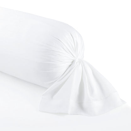 Taie d'oreiller satin de coton - Uni 1 baratta Blanc 01