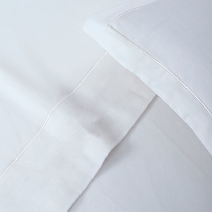 Ensemble de draps satin de coton - Uni 1 baratta Blanc 01