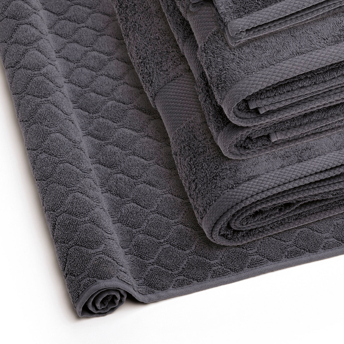 Complete bath linen set combed cotton - Sérénité - 6 pieces