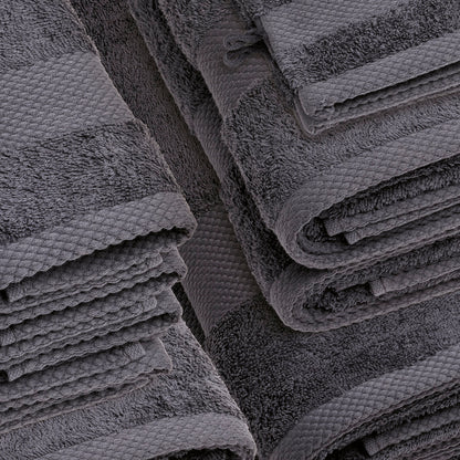 Complete bath linen set combed cotton - Sérénité - 12 pieces